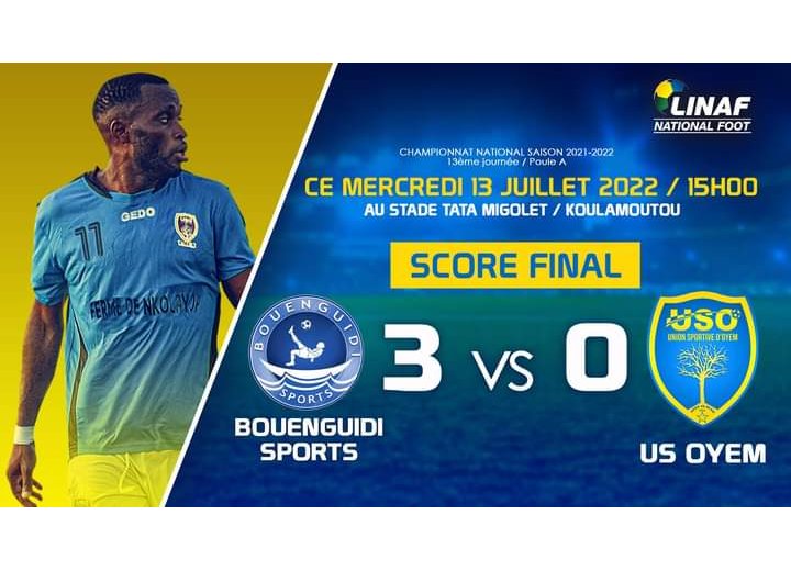 National Foot 1 : Bouenguidi Sports ne disputera pas les playoffs finaux et donc un second sacre !