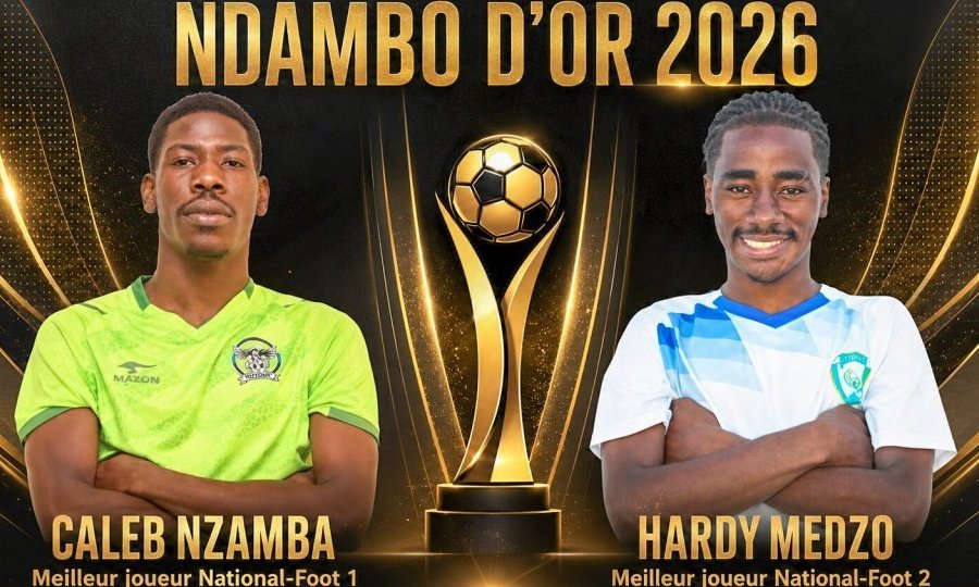 Ndambo d'or 2026 : Caleb Nzamba couronné meilleur joueur du National-Foot 1