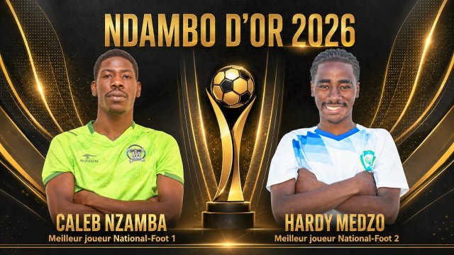 Ndambo d'or 2026 : Caleb Nzamba couronné meilleur joueur du National-Foot 1